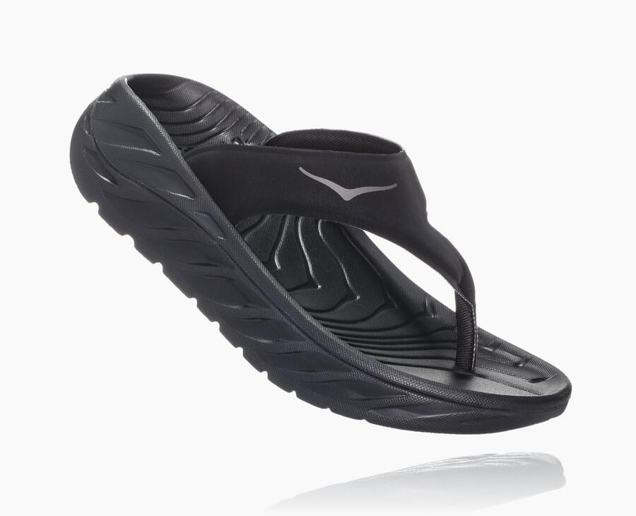 Hoka Ora Recovery Flip - Women's Sandals - Black - UK 283QZMRWS